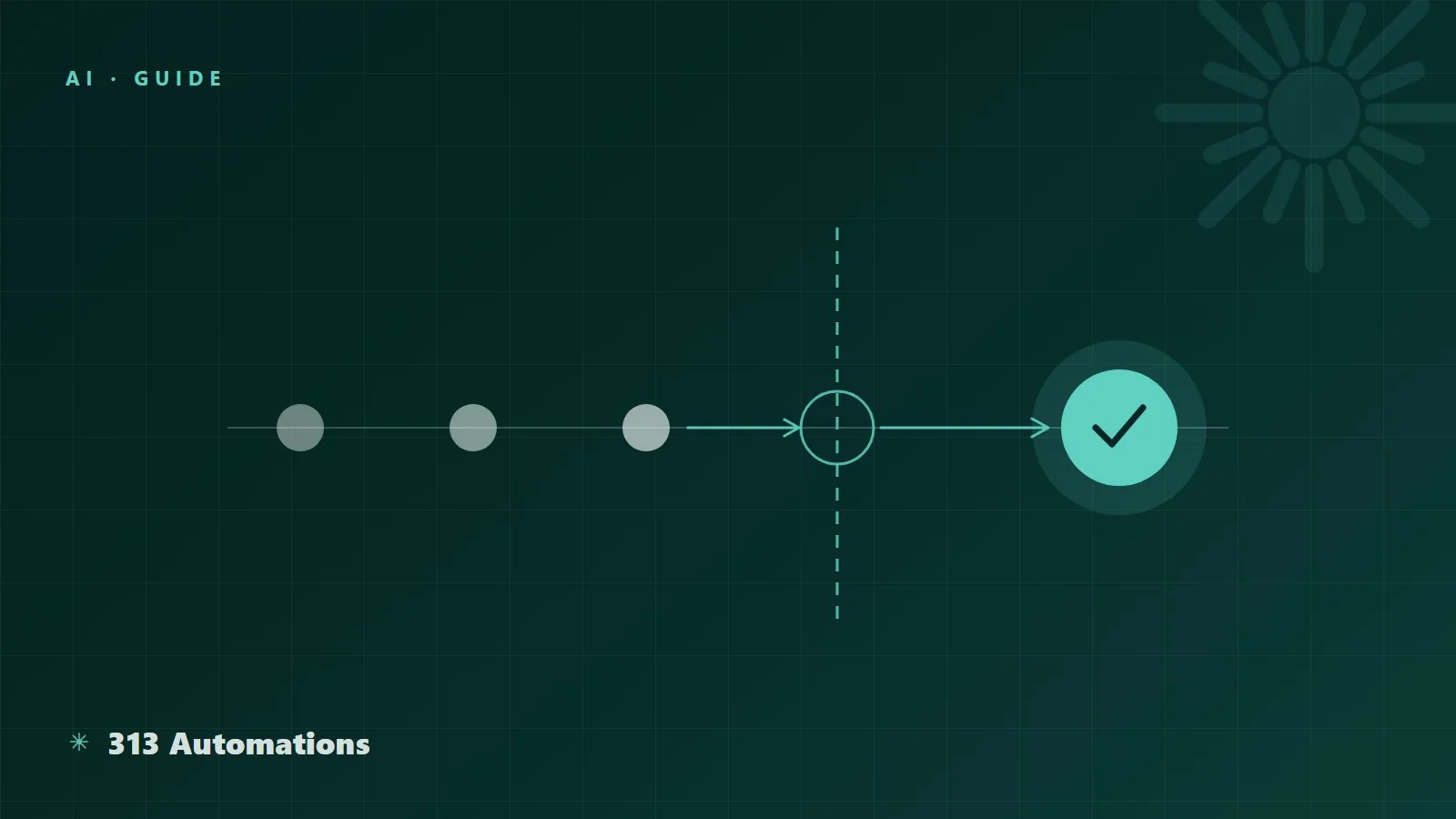 Abstract diagram of an AI agent moving from a pilot stage through a mint readiness gate into production on a dark teal background